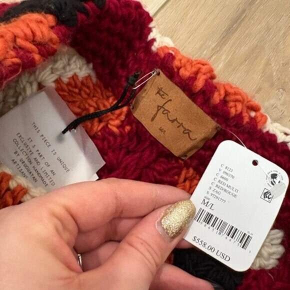 RARE‼️ THE FARRA- FREE PEOPLE - CROCHET/KNIT PANTS - Picture 8 of 11